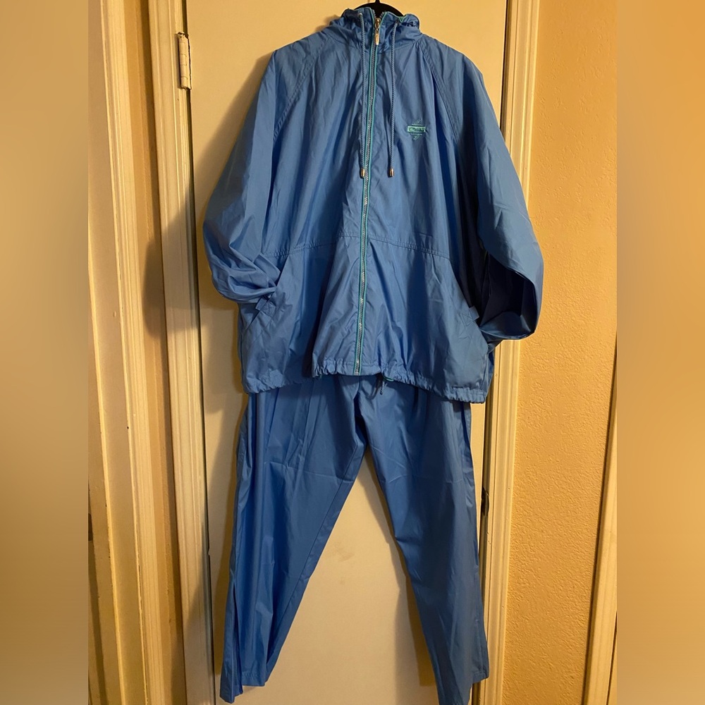 Vintage 90s Catalina Blue Wind-Suit Set XL (16/18)